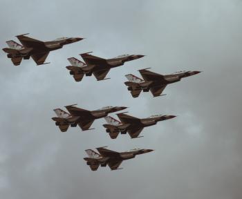 Fighter jets in formation